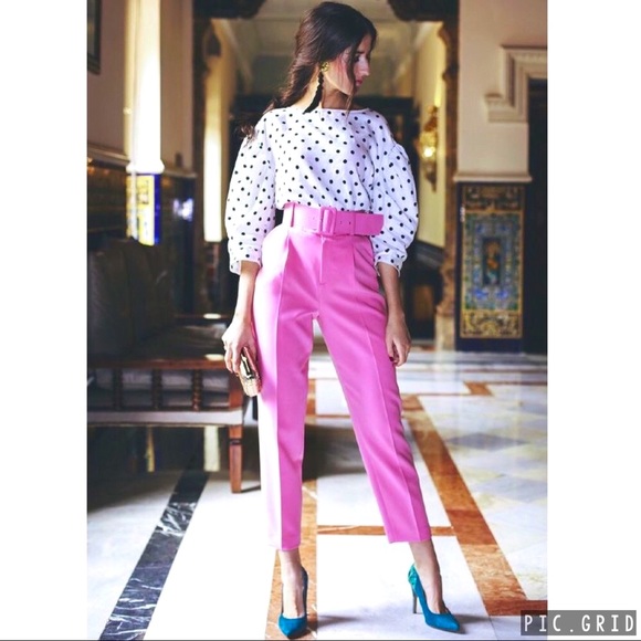 High waisted belted pants - Picture 10 of 17